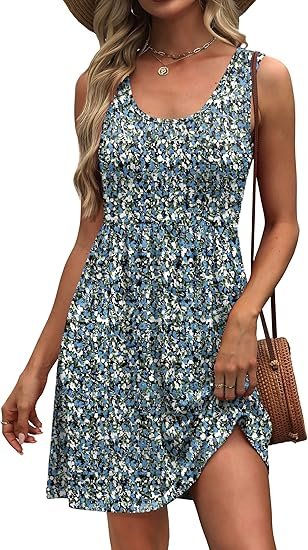 Wiholl floral A-line sundress with pockets